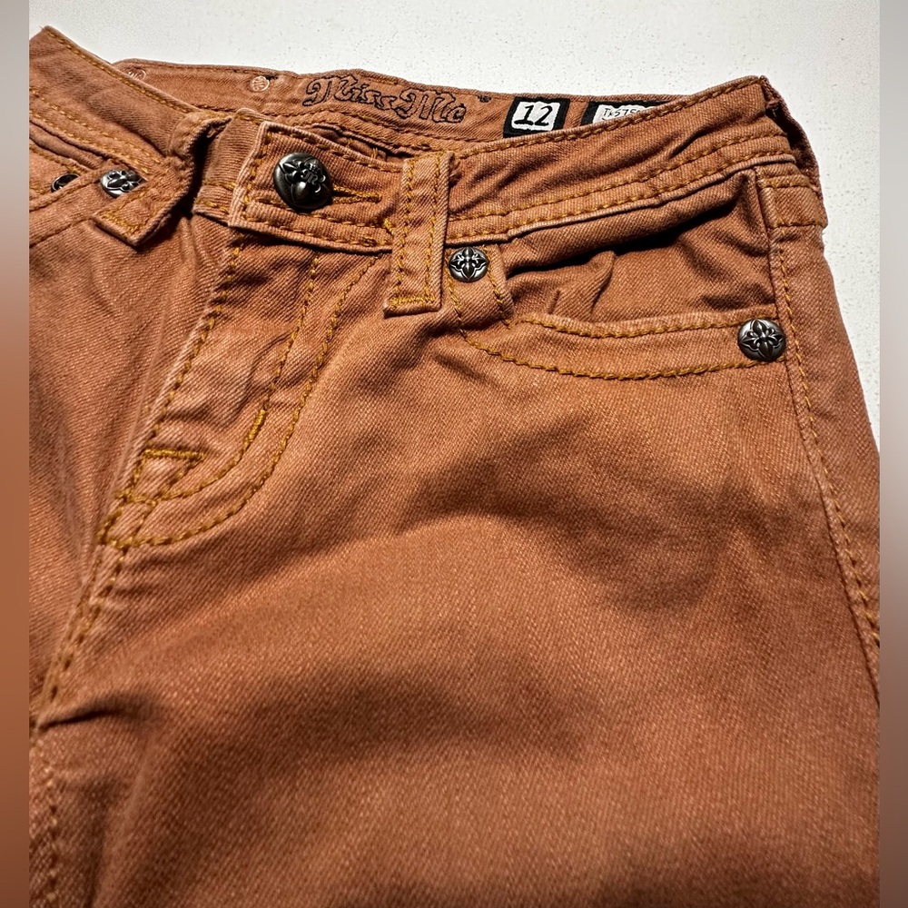 Miss Me Brown Skinny Jeans size 12 youth - Picture 4 of 9